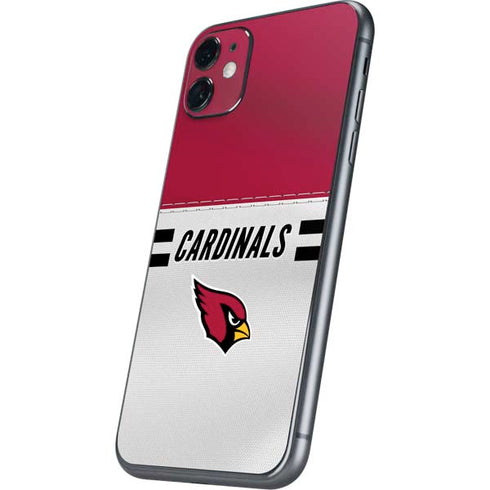 NFL Arizona Cardinals White Striped iPhone 11 Skin